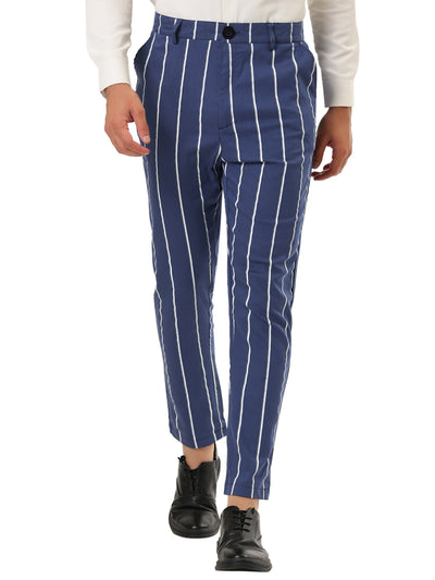 Skinny Flat Front Business Suit Trousers Pencil Pants