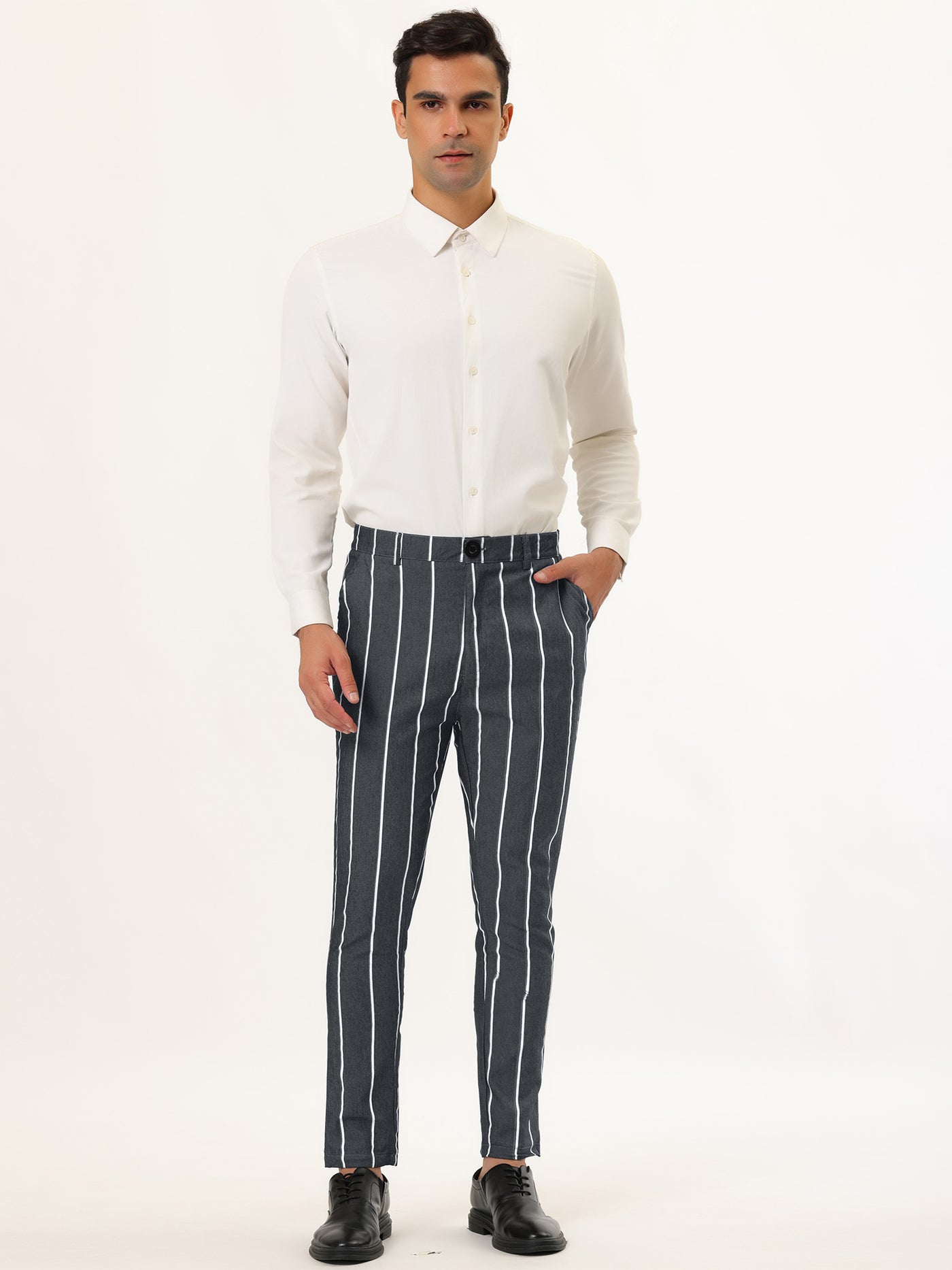 Bublédon Skinny Flat Front Business Suit Trousers Pencil Pants