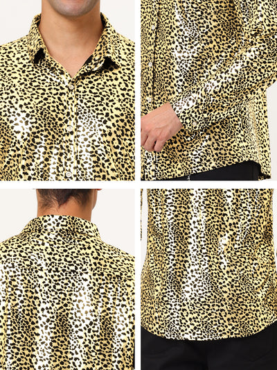 Cotton Casual Leopard Print Button Long Sleeve Shirt