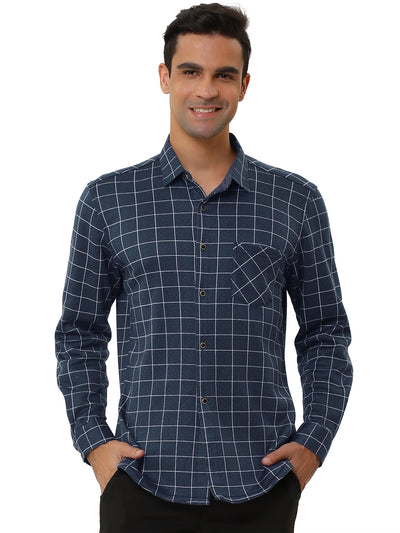 Fleece Lined Plaid Thicken Long Sleeve Winter Checked Shirt