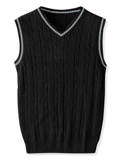 Classic Knit Sleeveless V-Neck Pullover Sweater Vest