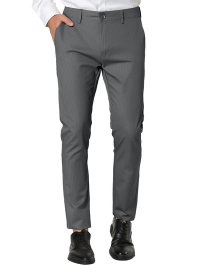 Skinny Striped Straight Formal Business Dress Pants