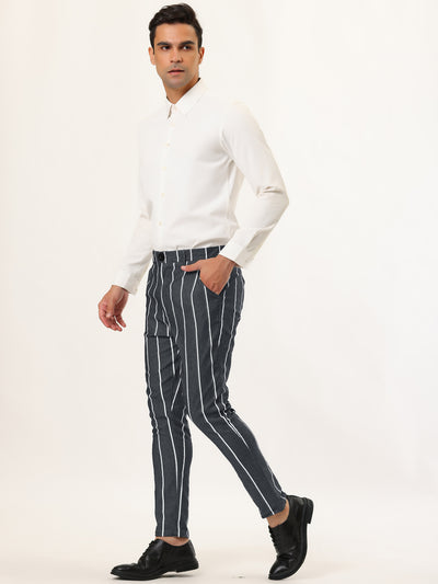 Skinny Flat Front Business Suit Trousers Pencil Pants