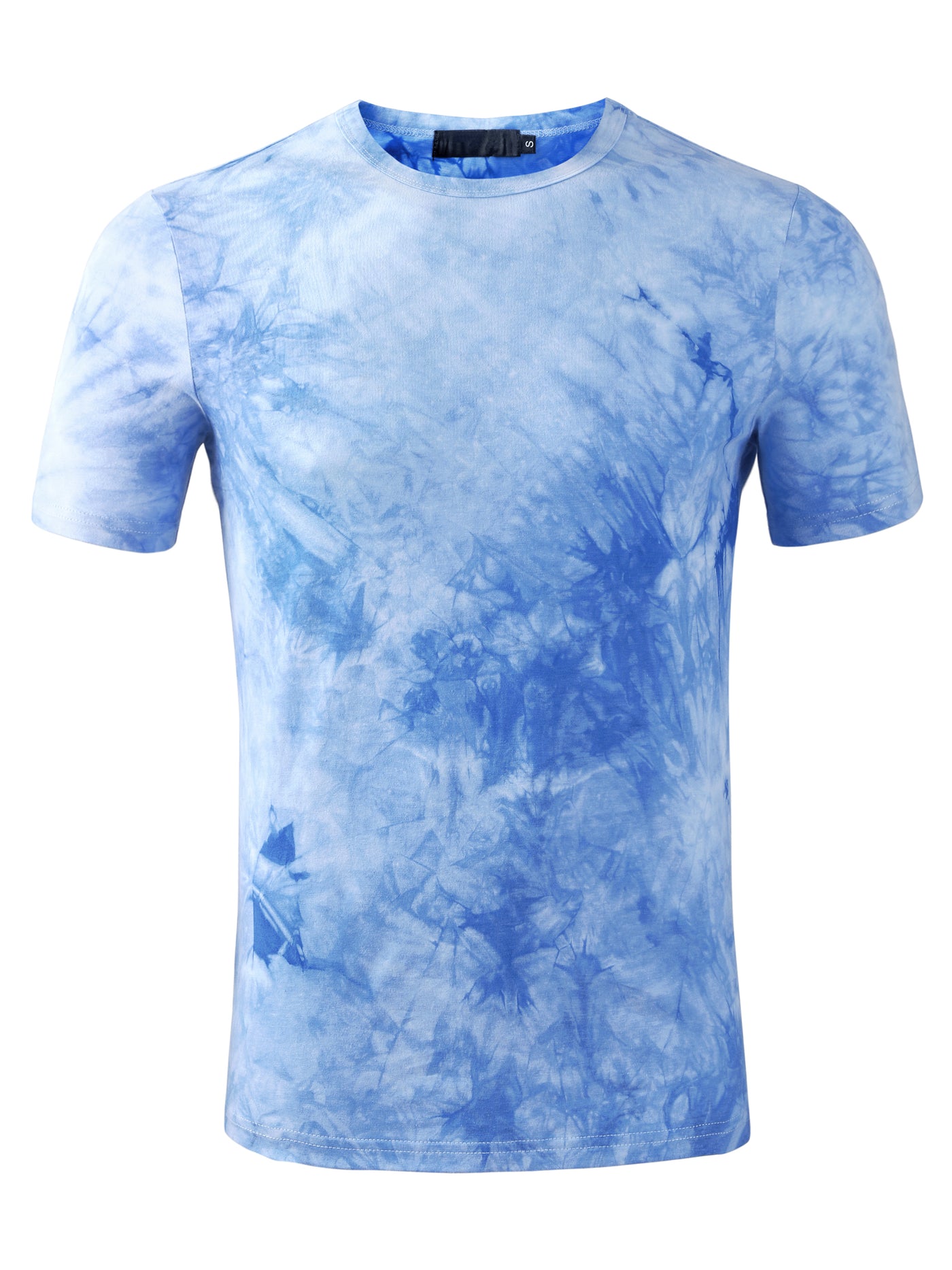 Bublédon Chic Knit Tie Dye Round Neck Short Sleeve T-shirt