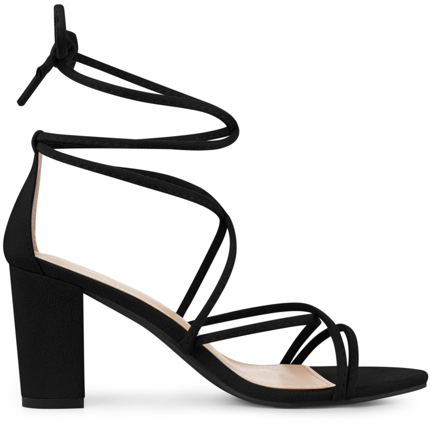 Cethrio Women's Strappy Block Heel Sandals- on Clearance Chunky Heel Mid  Heel Bow Fish Mouth Wide Width Black Dressy Sandals/ Slides Size 6 -  Walmart.com