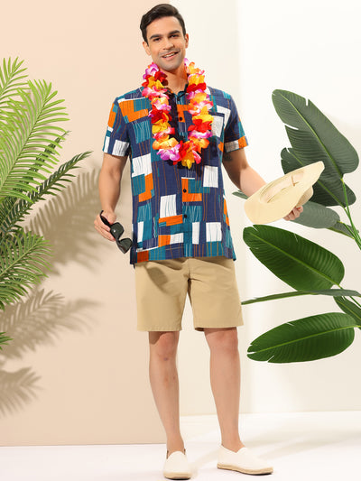 Summer Irregular Print Short Sleeve Hawaiian Shirts