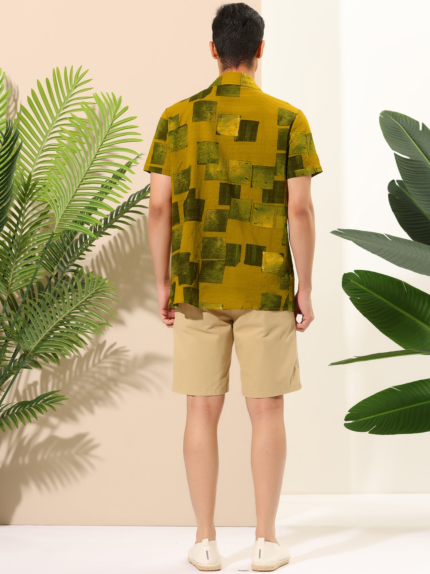 Bublédon Summer Irregular Print Short Sleeve Hawaiian Shirts