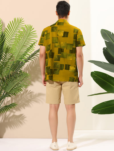 Summer Irregular Print Short Sleeve Hawaiian Shirts