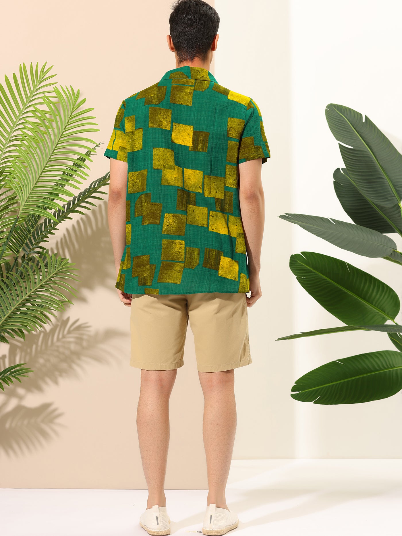 Bublédon Summer Irregular Print Short Sleeve Hawaiian Shirts