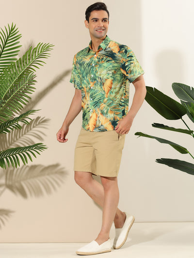 Floral Printed Short Sleeve Button Hawaiian Shirts