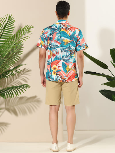 Floral Printed Short Sleeve Button Hawaiian Shirts