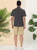 Summer Striped Short Sleeve Pocket Hawaiian Shirt