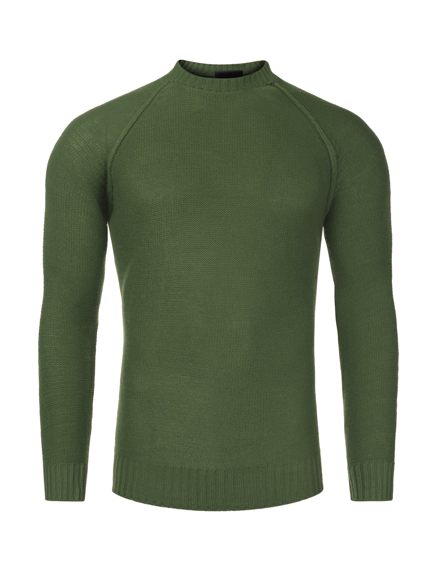 Bublédon Men's Round Neck Sweater Long Sleeves Raglan Knit Jumper Pullovers