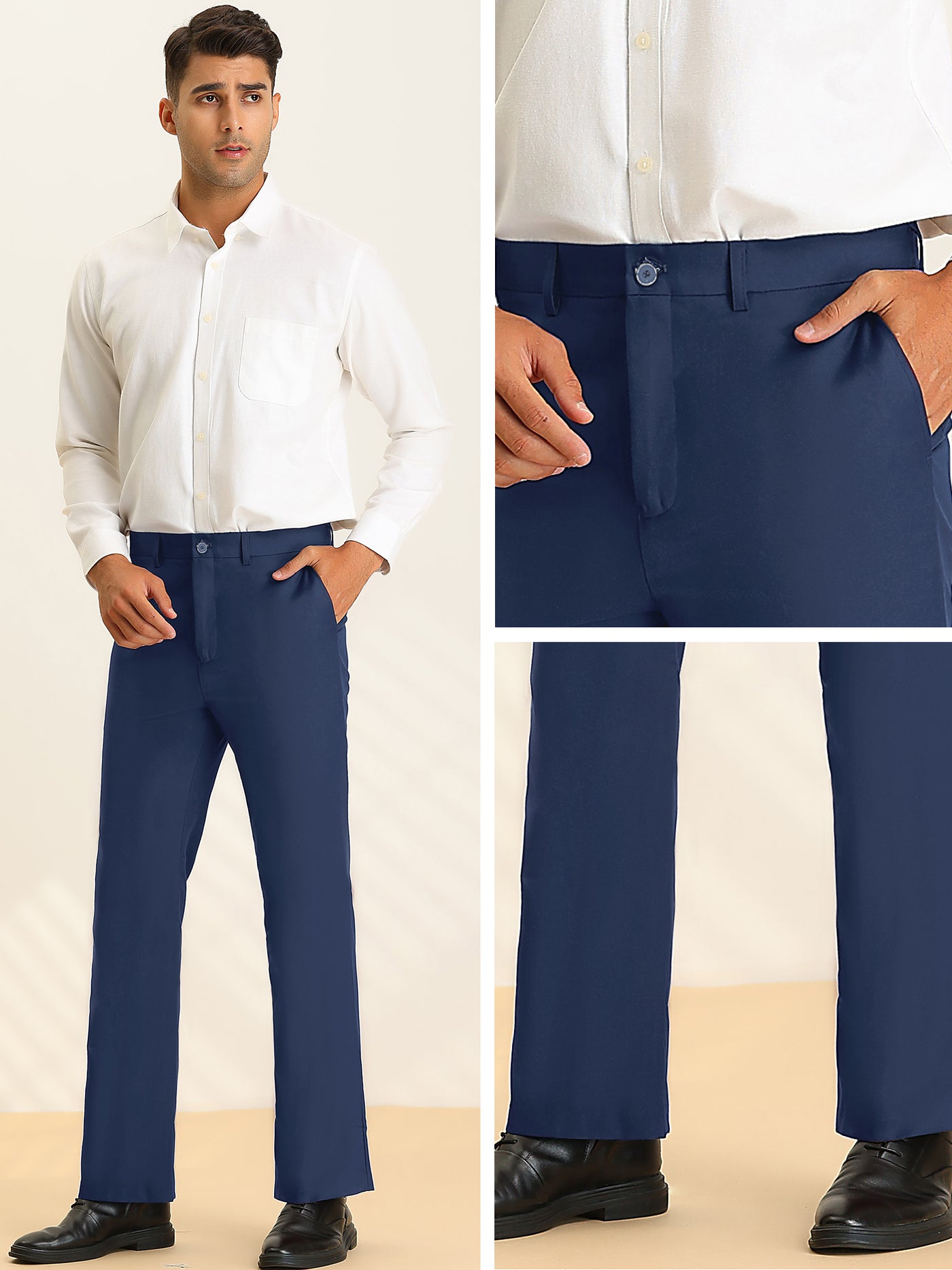 Men's Flared Trousers-bell Bottom Formal Pants