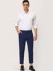 Flat Front Solid Color Crop Ankle-Length Dress Pants